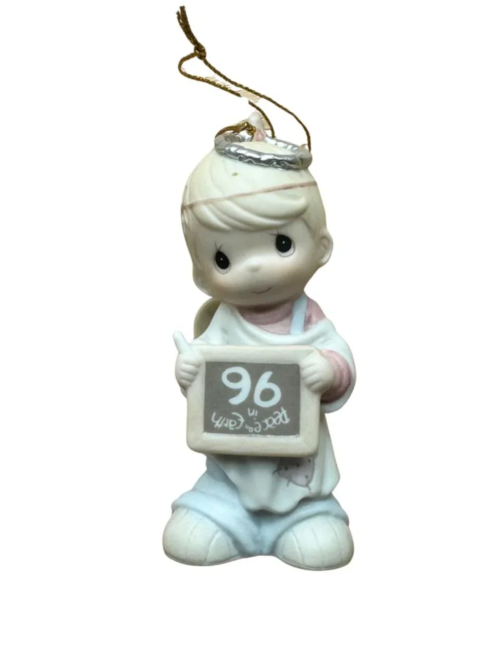 Precious Moments  Angel 1996 Annual Ornament Peace On Earth...Anyway #183369